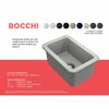 Bocchi 18 in W x 12 in L x 8 in H, Fireclay, Fireclay Kitchen Sink 1358-006-0120